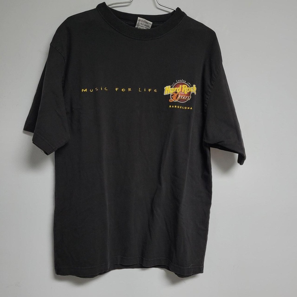 Hard Rock Cafe Barcelona 30 Years Music For Life T-Shirt Mens Large